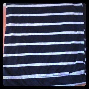 Black and gray striped nursing scarf